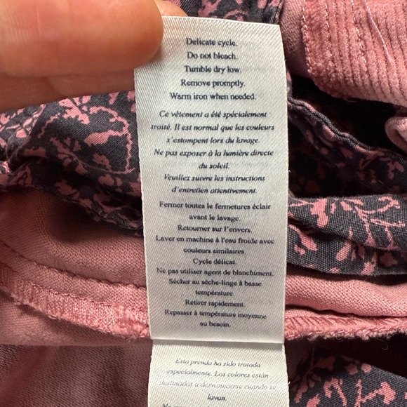 FAHERTY High Rise Pink Corduroy Pants Size 29 - Picture 12 of 14